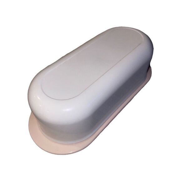 Vintage Tupperware Butter Dish Rose Pink White 2320-A & 2320A-3 - Picture 4 of 7